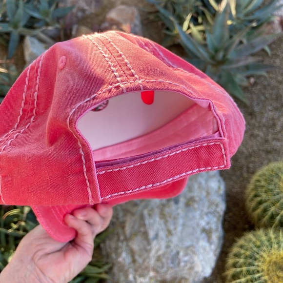 ⭐️NWT SUGAR SKULL DISTRESSED HAT in Salmon Pink - Picture 4 of 7